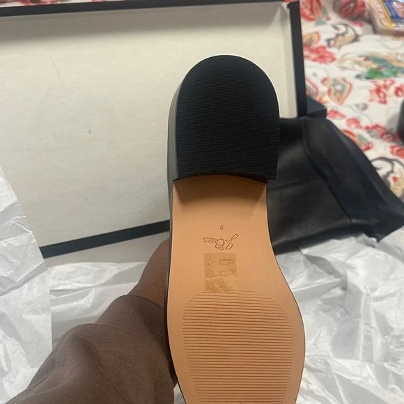 Black Leather over the Knee Boots - Picture 3 of 7